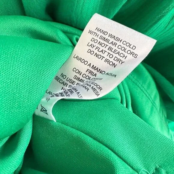 Nina Leonard Women’s Sleeveless Lace Trim Maxi Dress Bright Green Medium NWT - Picture 10 of 10